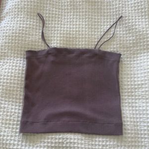 American Eagle Dusty Purple Cropped Tank Top